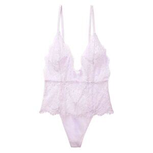 New! Adore Me Purple Anouchka Unlined Bodysuit Size Large 45829